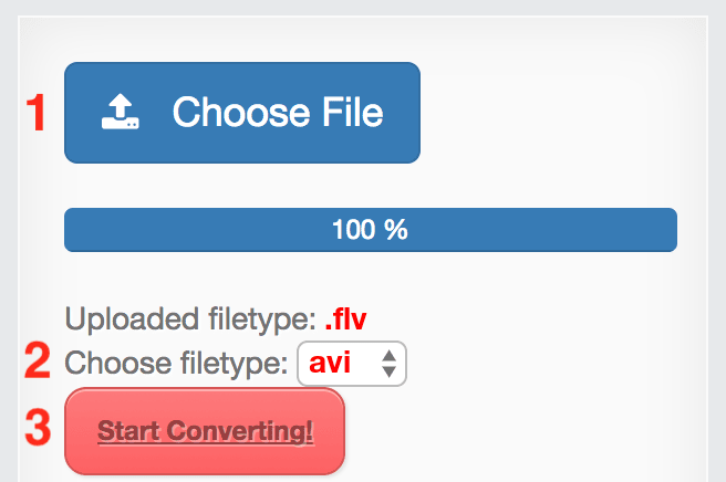 How to convert FLV files online to AVI